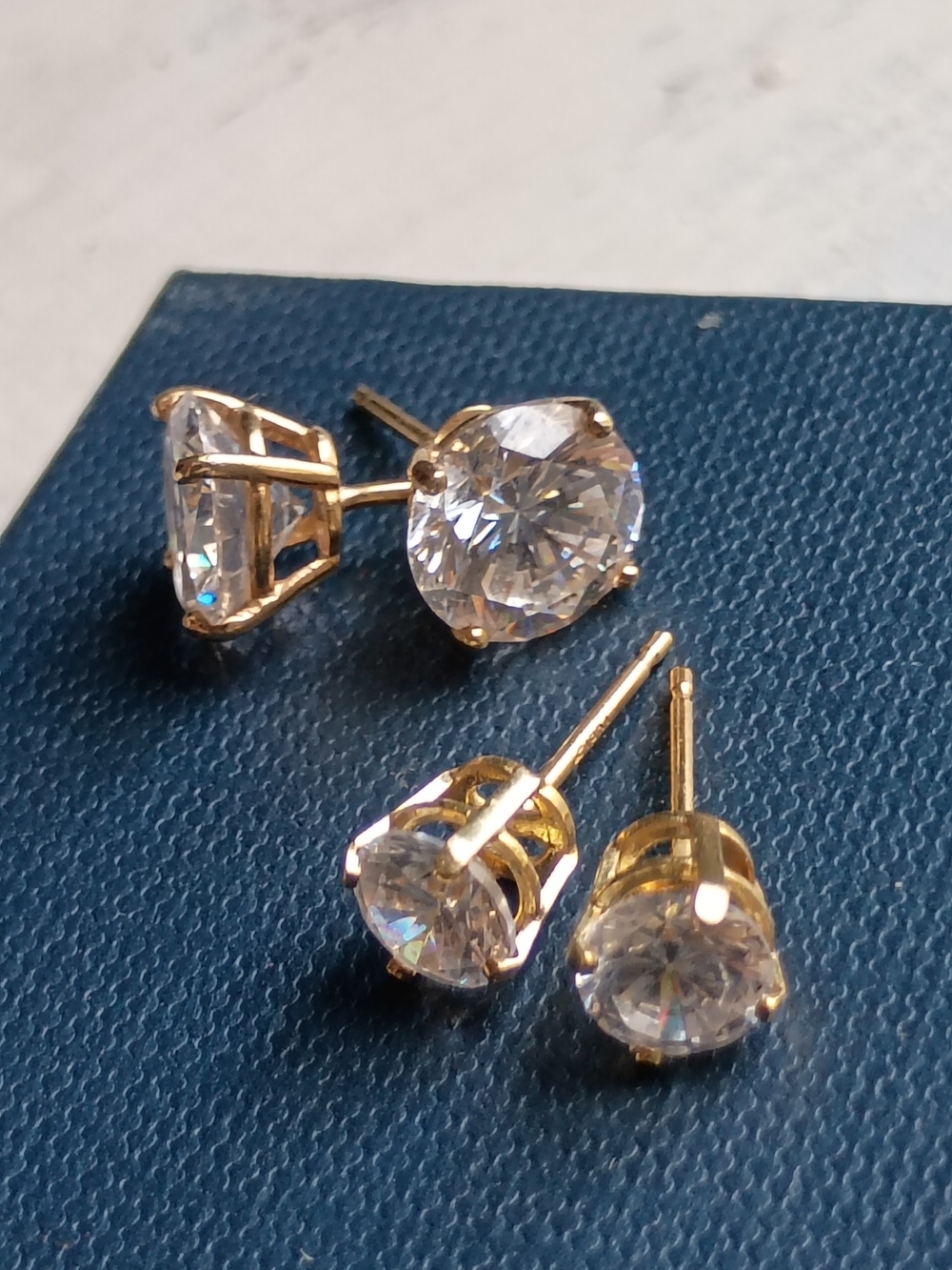 4 Pair 14k Gemstone Earrings